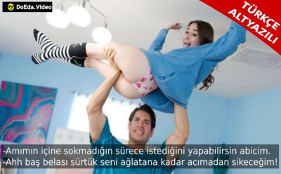 Yollu üvey kardeşini arkadaşlarından önce üvey abisi sikiyor